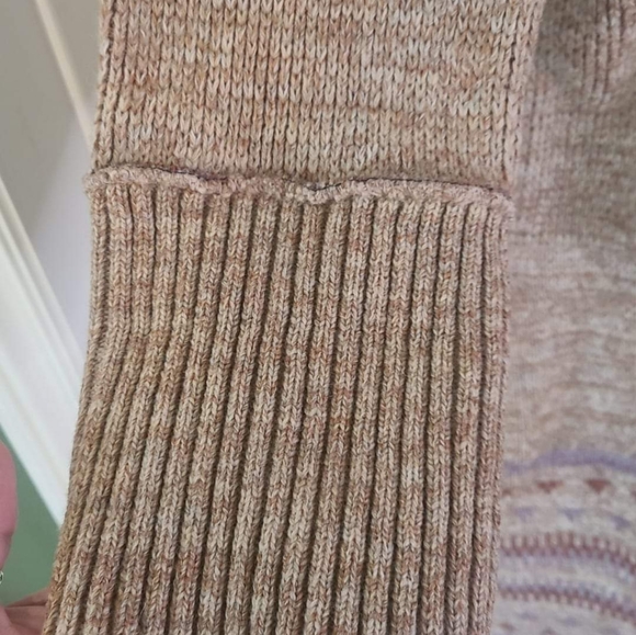 Vintage 70s Sabra Wool Blend Sweater Coat with Belt BOHO - Picture 6 of 9